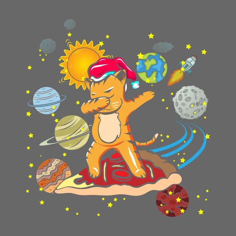 Dabbing cat DAB pizza space gift space