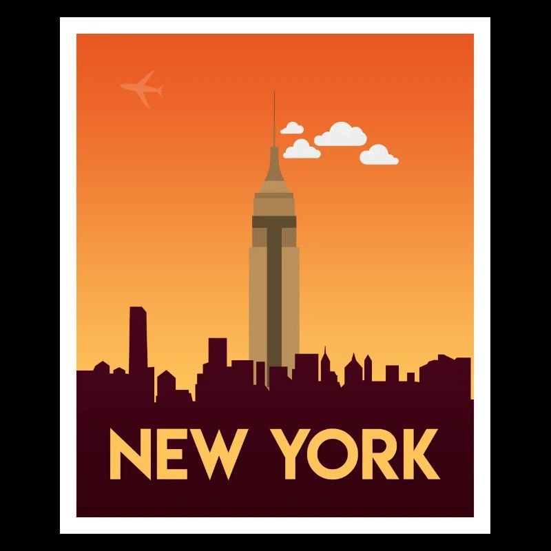 New York Empire Skyline matin
