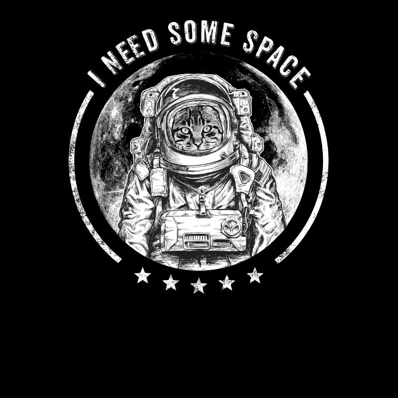 Chat astronaute lune chaton disant blague univers