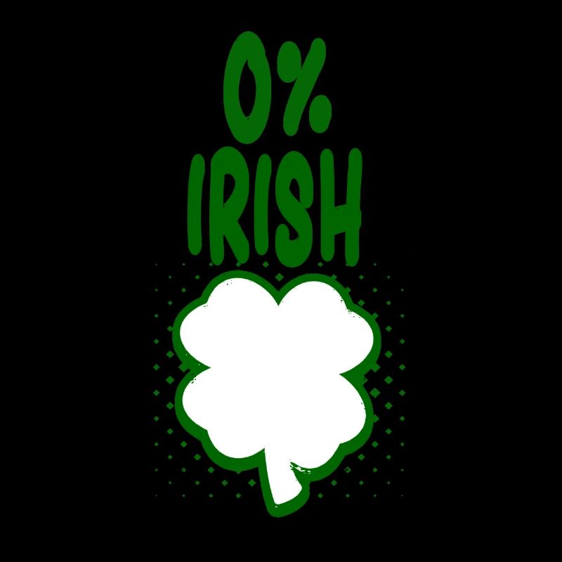 0% Irish - Fun Tshirt - Gift