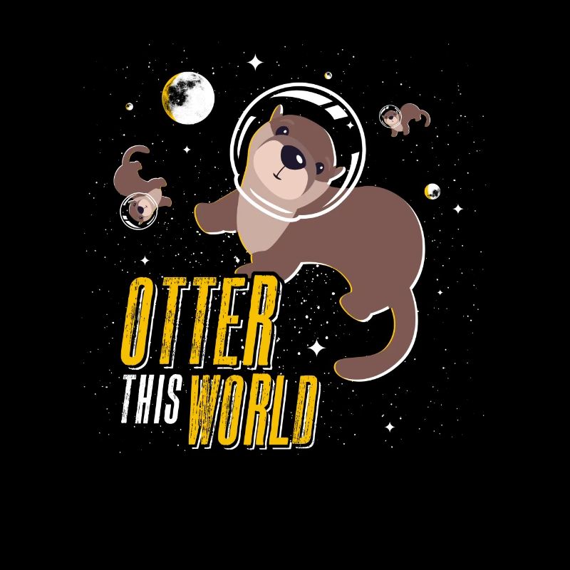 Otter Cet espace du monde Otter astronaute cadeau