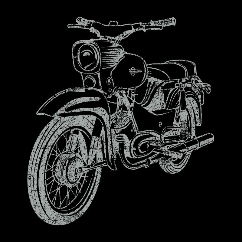 Simson Star Vintage Lineart Silhouette