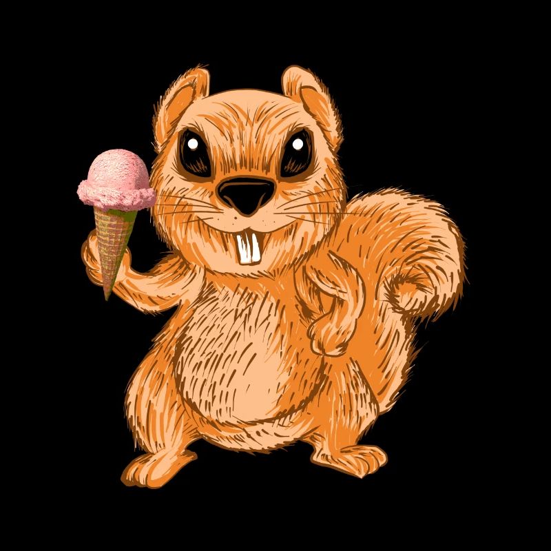 Chipmunks de glace-écureuil mignon drôle Animal