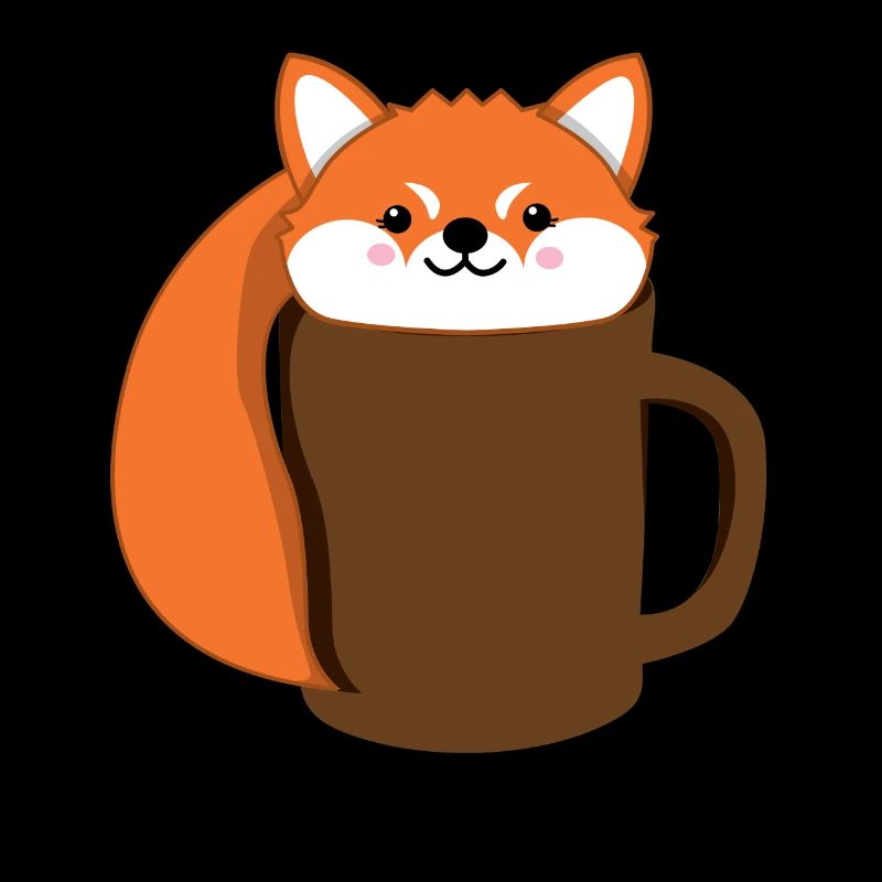 Fuchs - Café - Tase - Comic Style - Cadeaux
