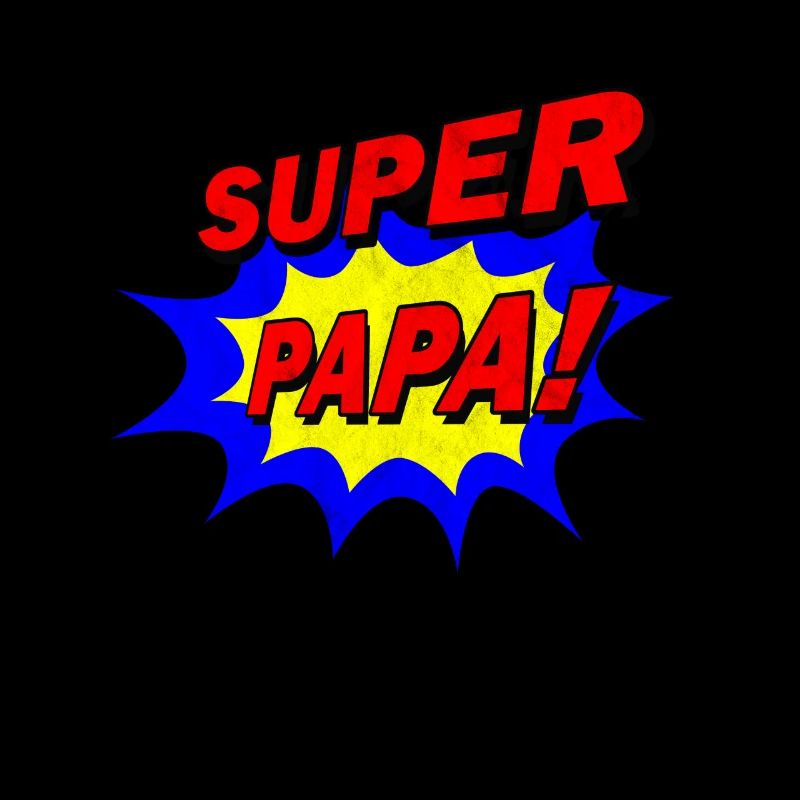Super Papa Held Comic Vatertags Geschenk