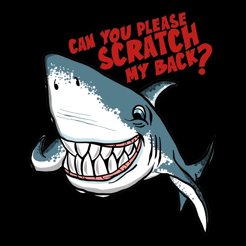 Grand requin blanc gratte mon dos
