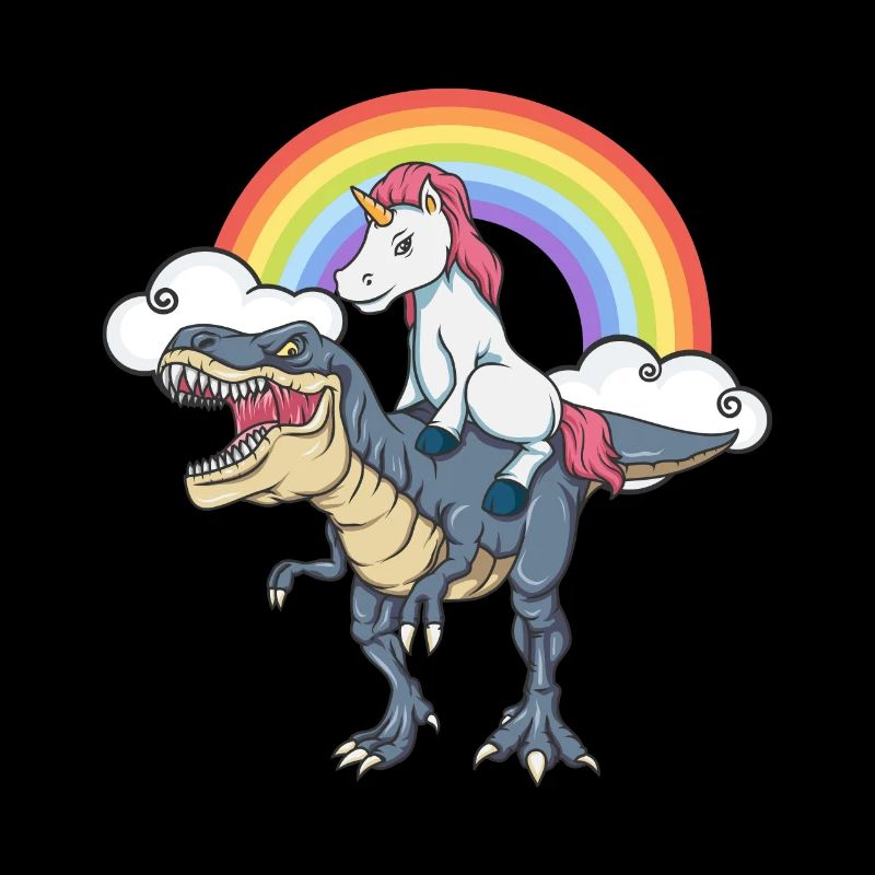 Einhorn Dinosaurier T-Rex Regenbogen Geschenk