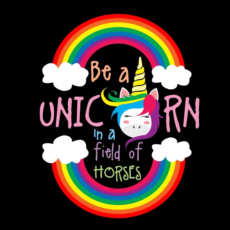 Sei ein Regenbogen-Einhorn