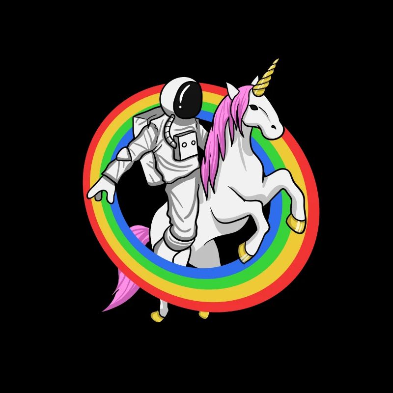 Astronaut Riding Unicorn Space Einhorn Geschenk