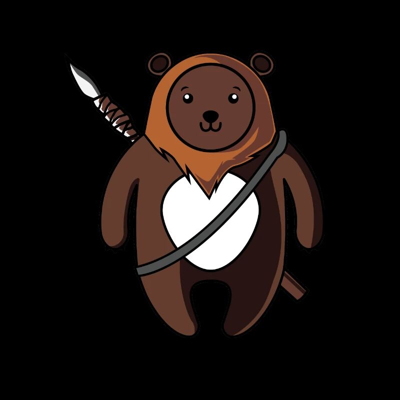 süßer Bär mit Speer