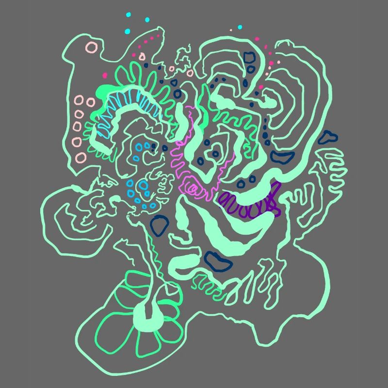 Coral Map / Floral Pattern