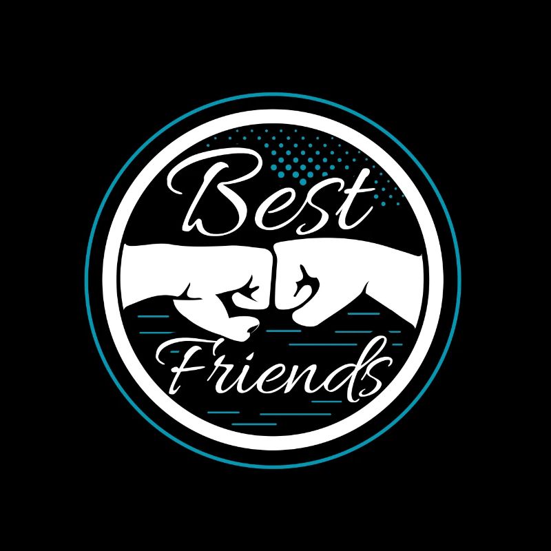 Beste Freunde Fäuste Badge