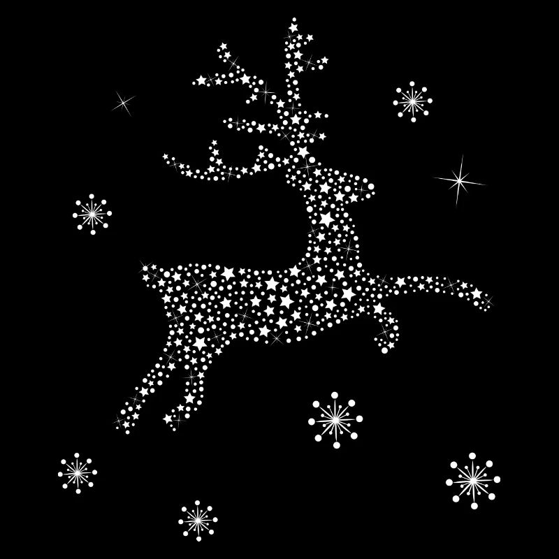 Flocon de neige étoile rennes cerf noël