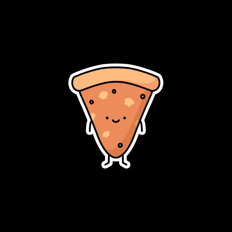 Dessin animé de pizza riant