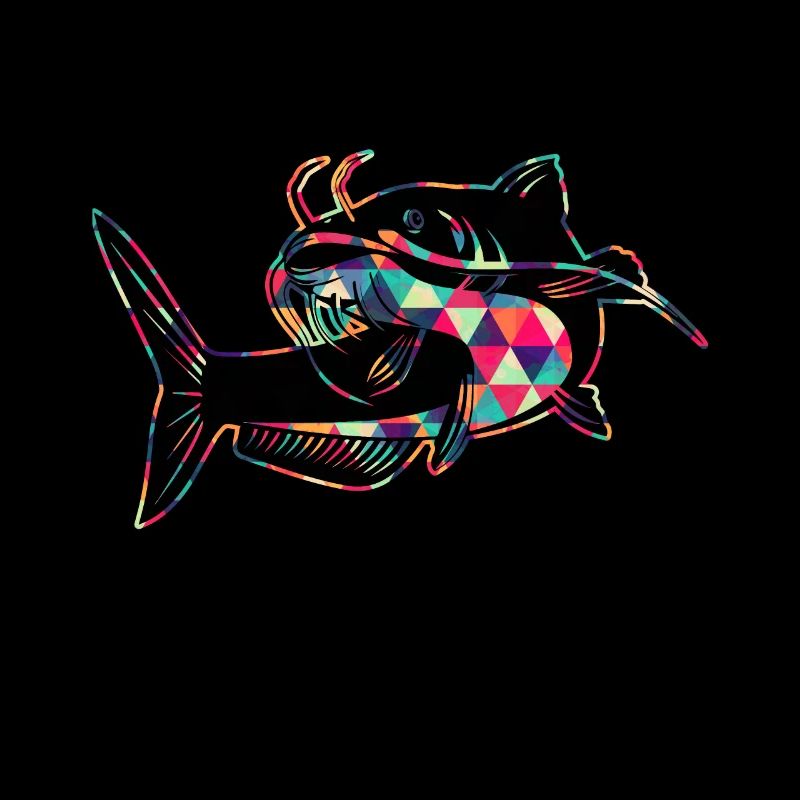Geometric Catfish Colorful