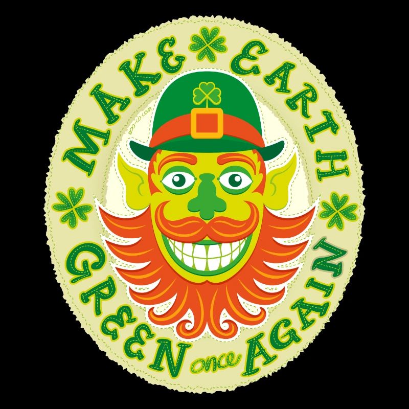 Portrait de lutin hipster de Saint-Patrick