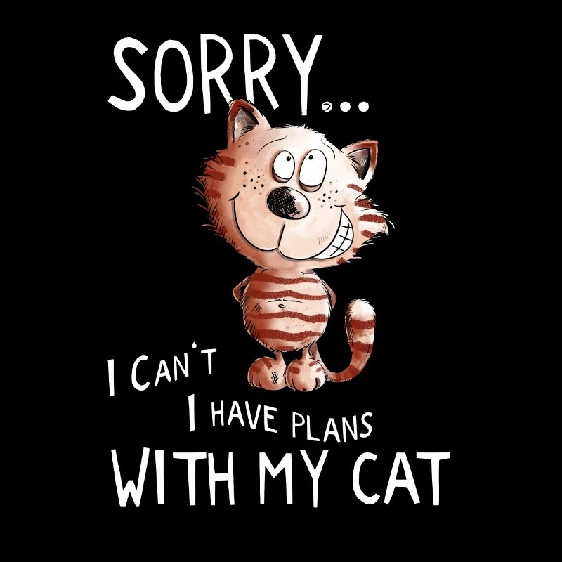 Désolé chat i chat motif dictons comiques
