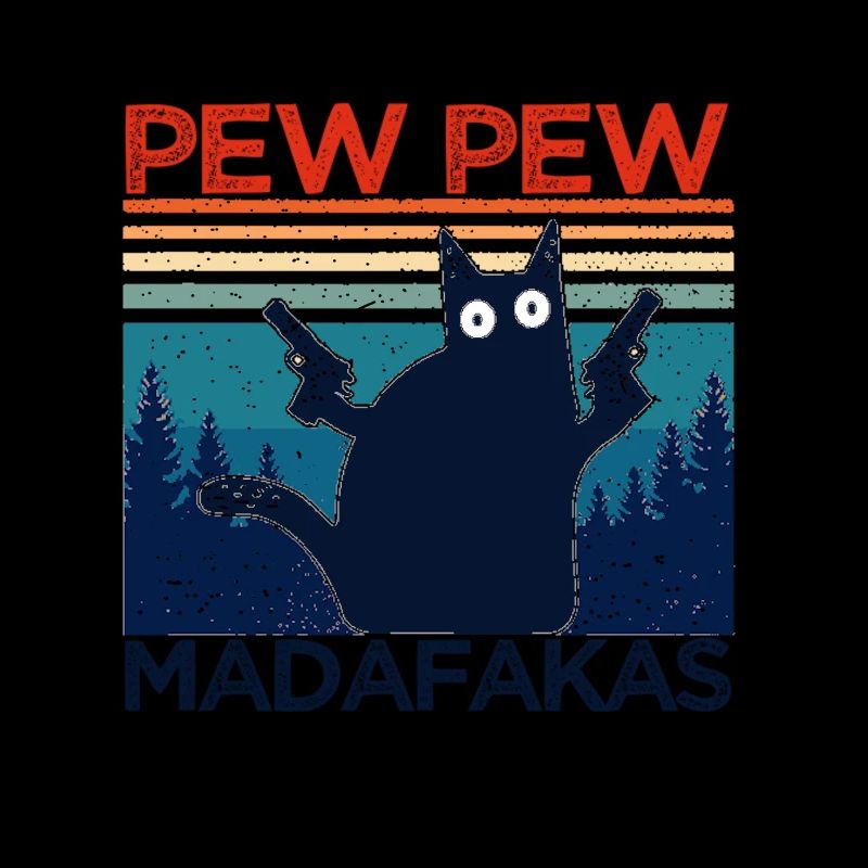 pew pew chat drôle idée cadeau chat drôle