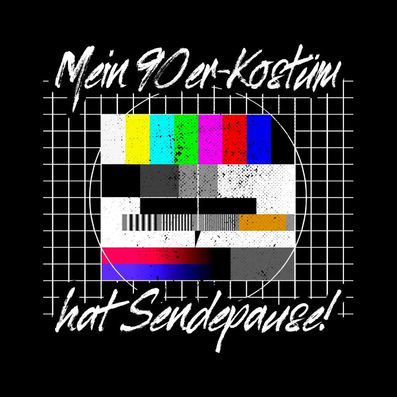 90er Jahre Kostüm Sendepause Testbild 90s Party