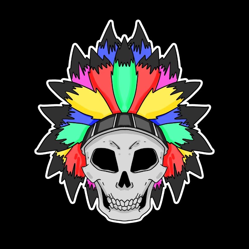 Crâne arc-en-ciel LGBT