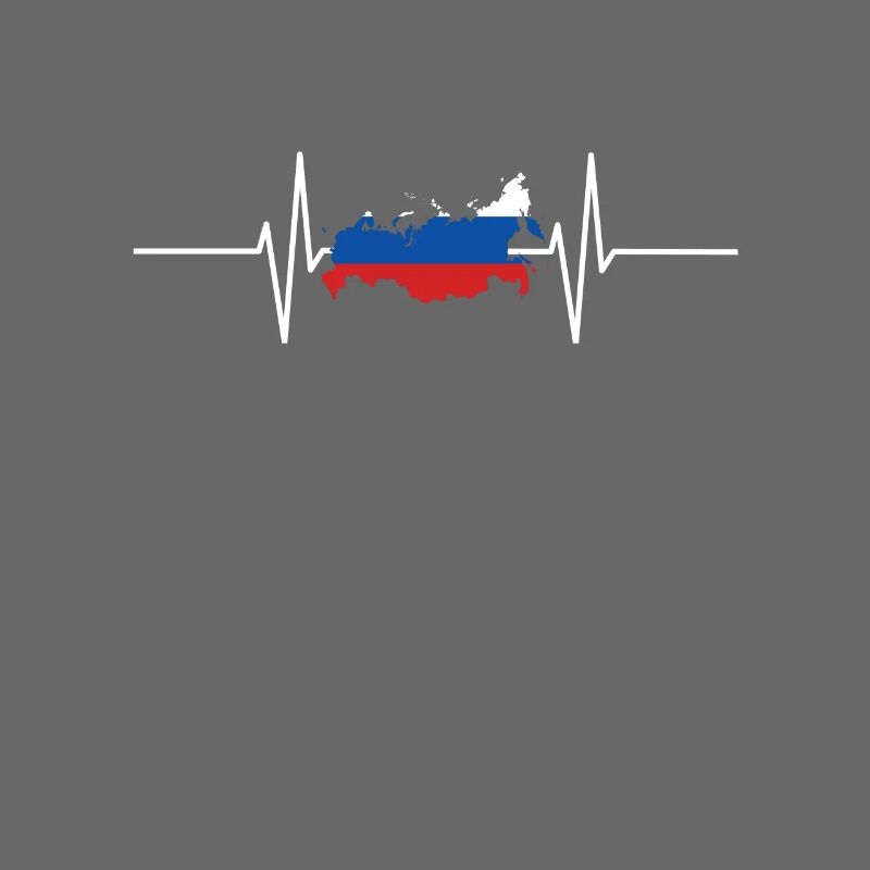 Russie Battements de cœur Drapeau Russie