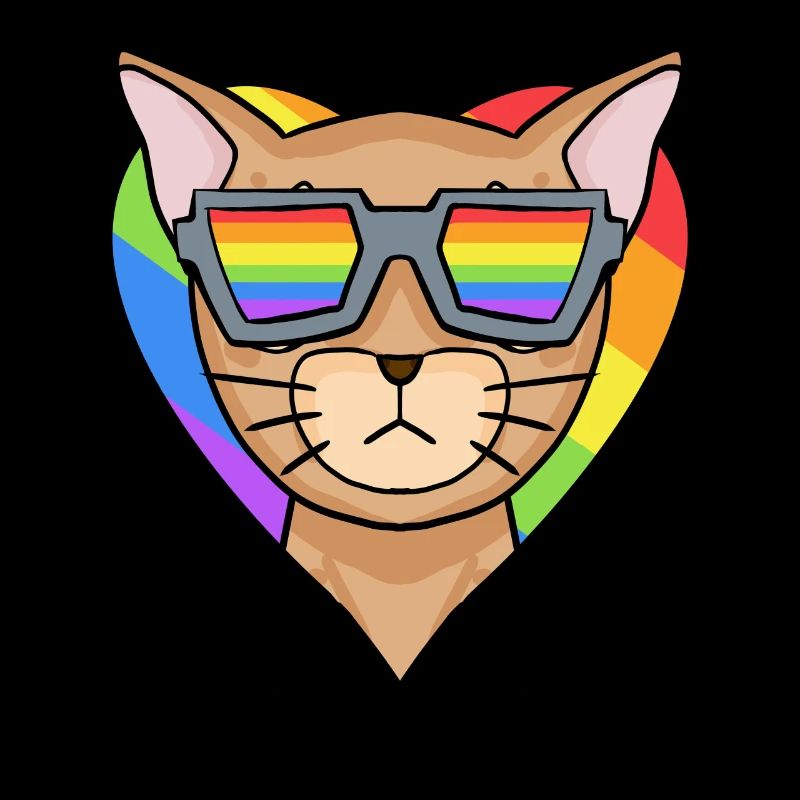 LGBT Katze Abessinierkatze Regenbogen
