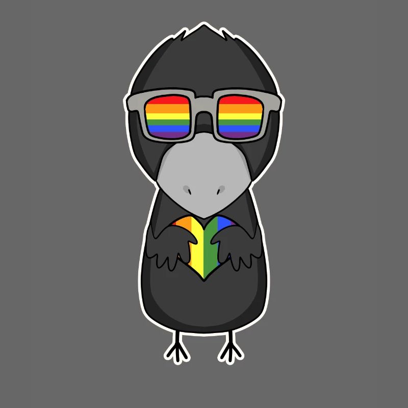 LGBT Tier Krähe Regenbogen
