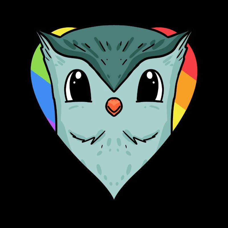 Eule Lgbt Regenbogen Farben