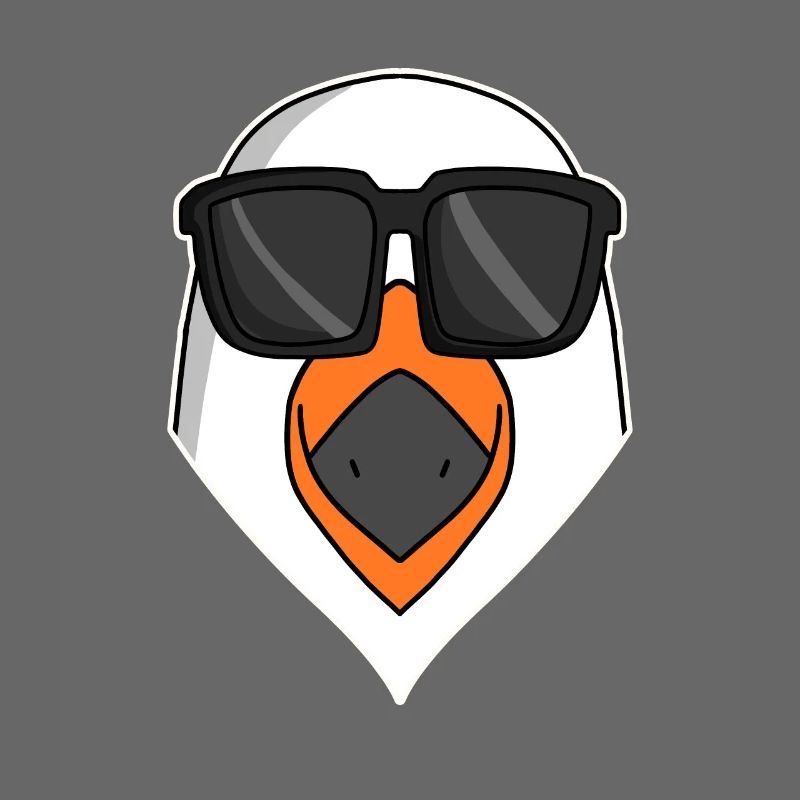 Coole Möwe mit Sonnenbrille