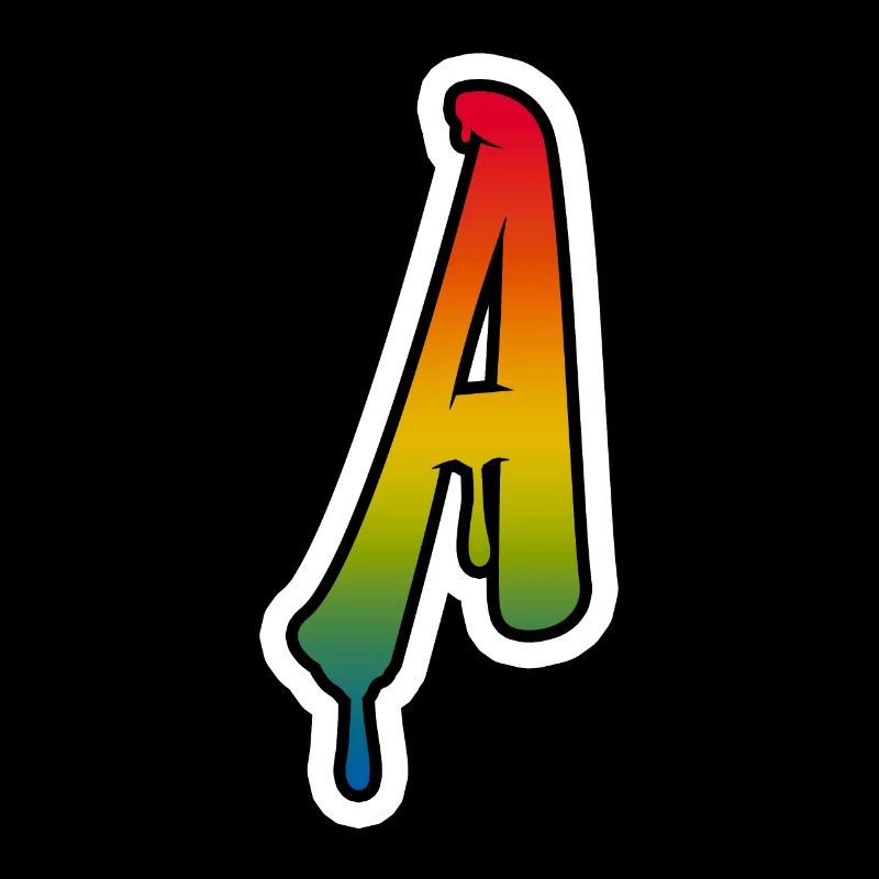 Letter A Graffiti Lettering Alphabet Monogram Init