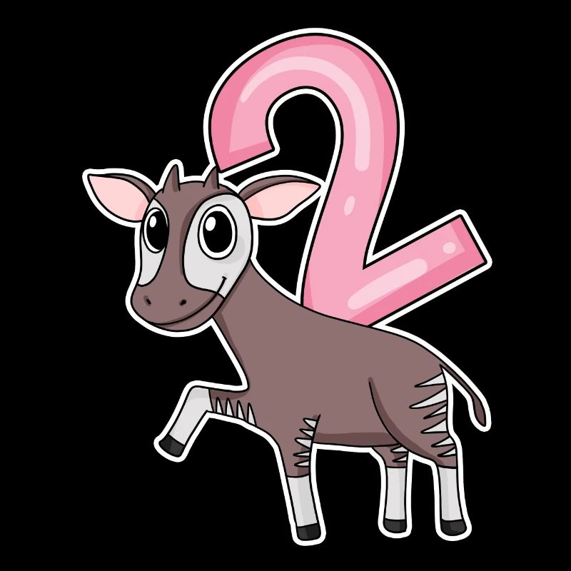 Fille de 2 ans Okapi 2ème cadeau d’anniversaire