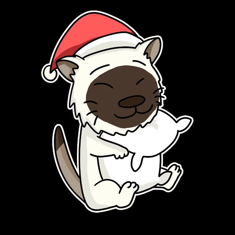 Chat birman Noël Sleeping Tired