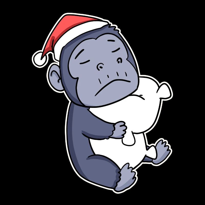 Gorille Noël Sommeil Sommeil Sommeil