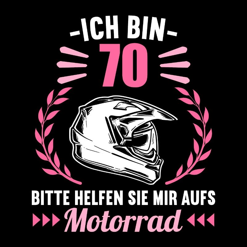 Ich bin 70 bitte helfen auf Motorrad 70 Geburtstag