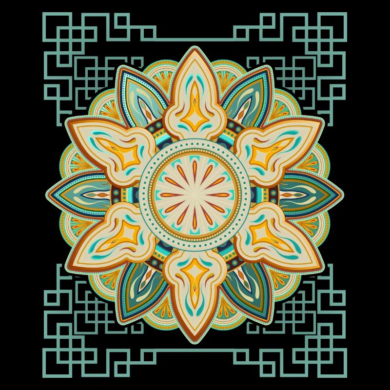 Vintage Mandala Design 3D Mandala
