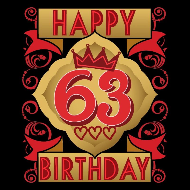 63rd birthday 63 years old saying, vintage design