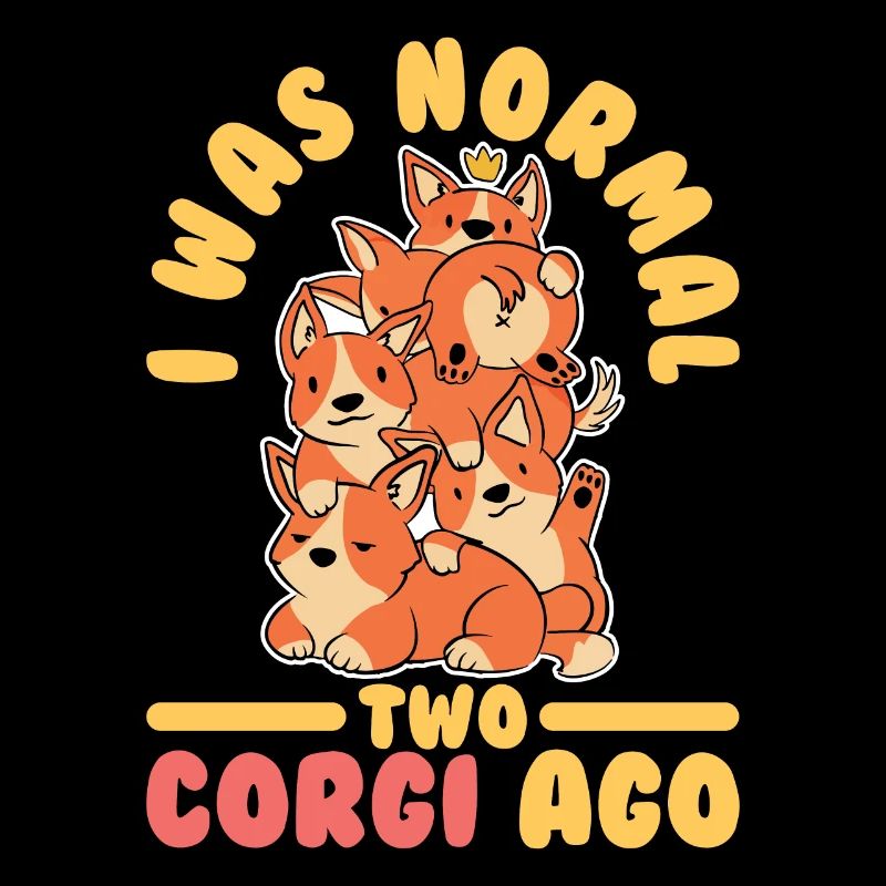 Corgi two Corgi ago- Corgi Geschenk