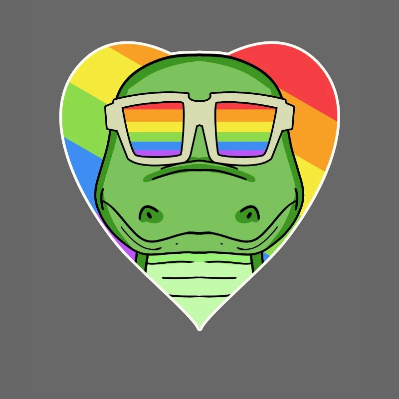 Rainbow - Crocodile with glasses