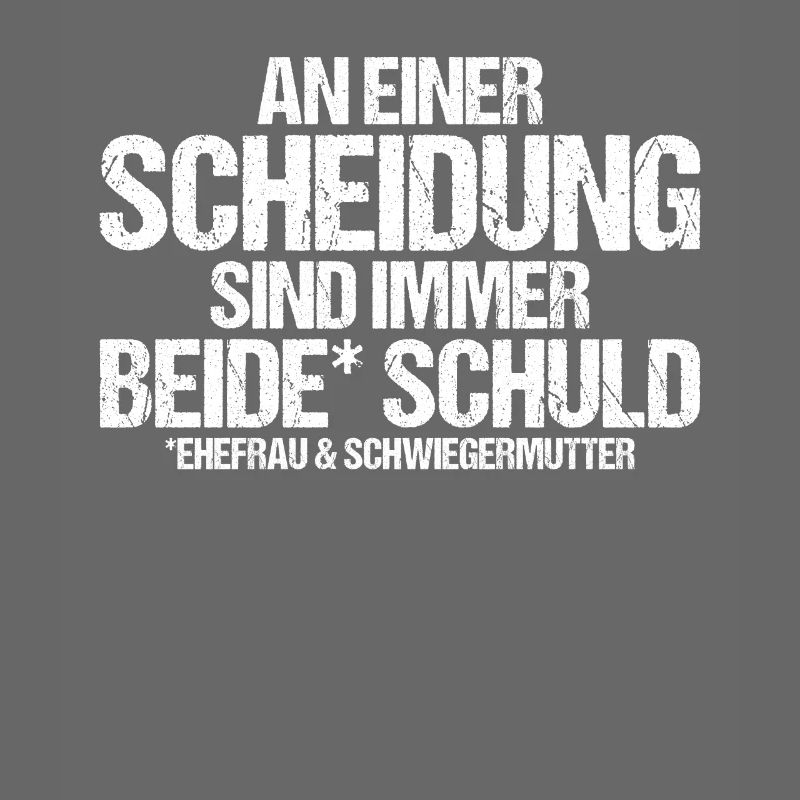An einer Scheidung sind immer beide Schuld