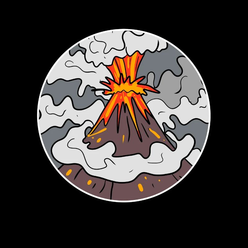 Volcano Mountain Circle Montagnes Volcans