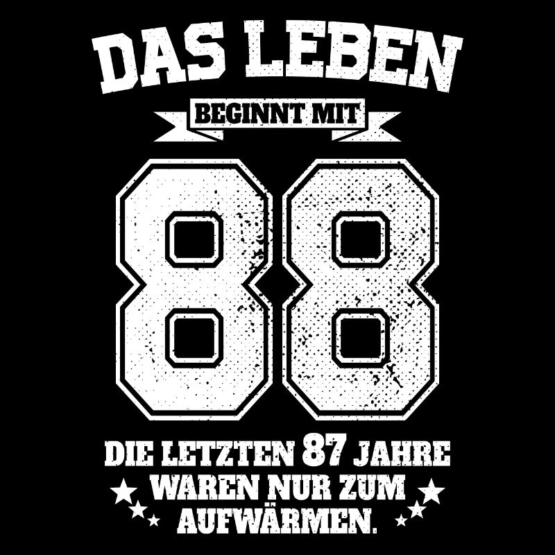 88. Geburtstag Geschenk Das Leben Beginnt Mit 88