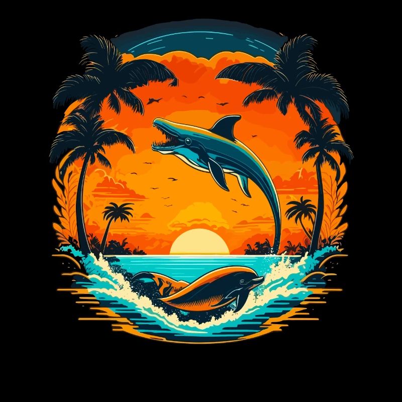Delphin Sommer Sunset