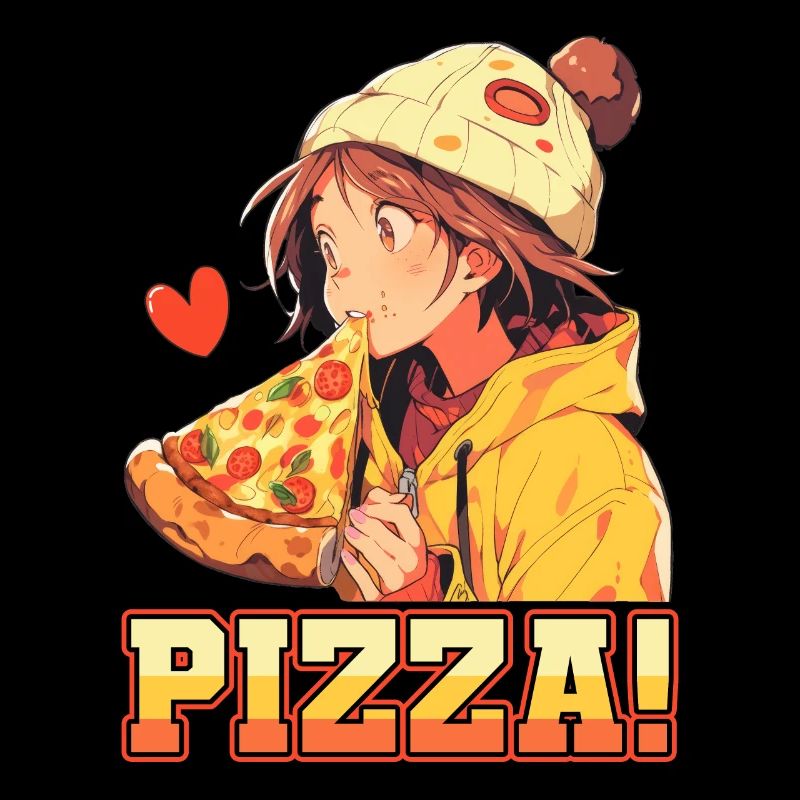 Pizza Lover Junge Mädchen Anime Manga Pizza