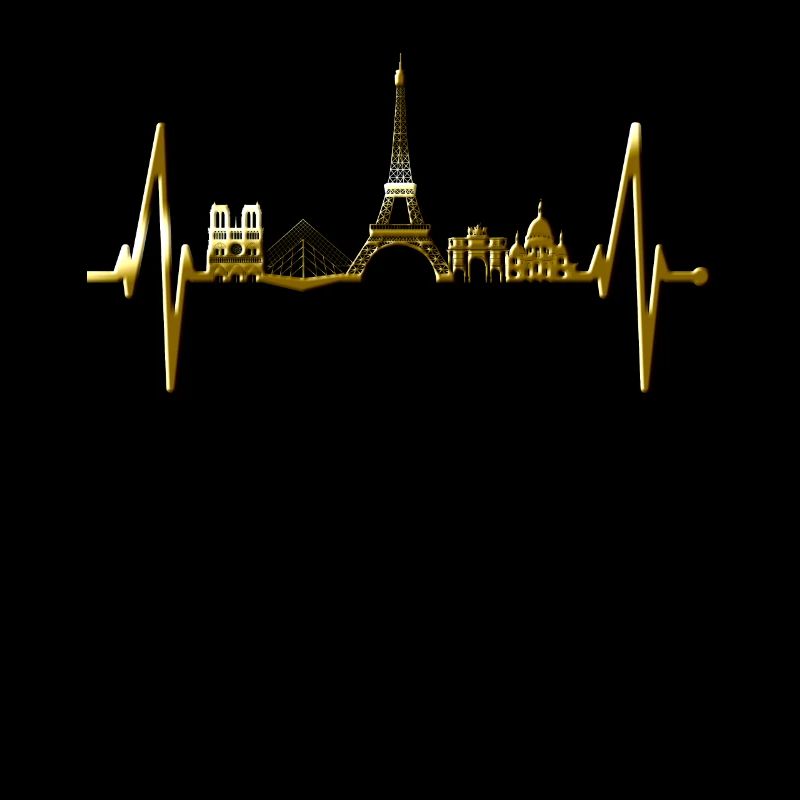 Paris Skyline Herzschlag Eiffelturm Frankreich