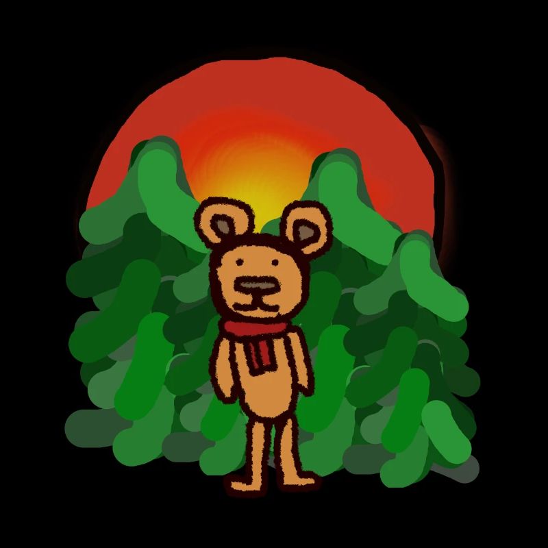 Habitant de la forêt, conte de fées, ours, seul, solitude, forêt