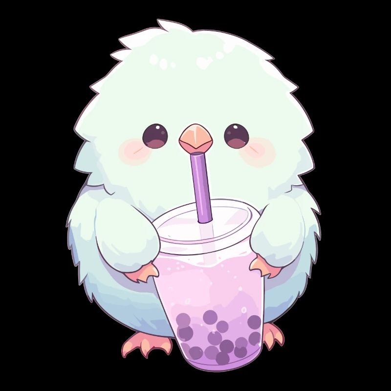 Inséparable kawaii boit Boba Bubble Tea Chibi
