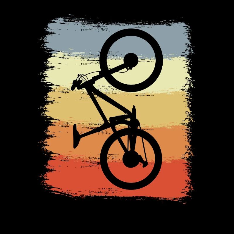 Vintage Mountain Biker Sketch