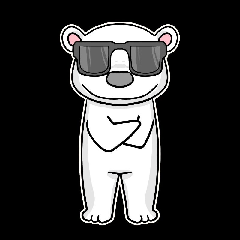 Eisbär mit Brille