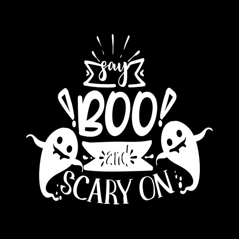 Dites BOO et effrayant sur