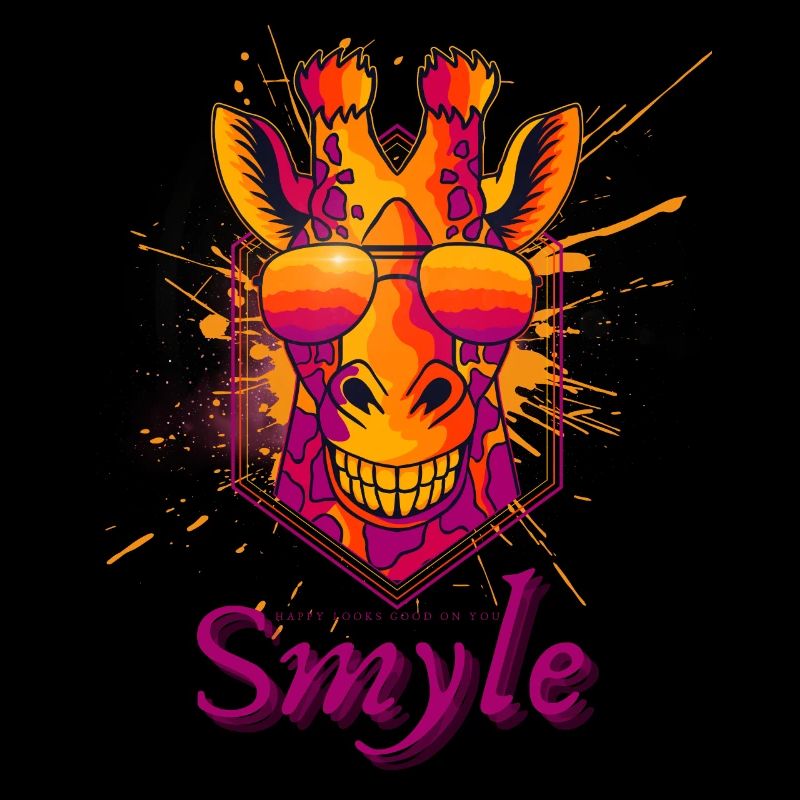 Neon-Giraffe Sonnenbrille Splash
